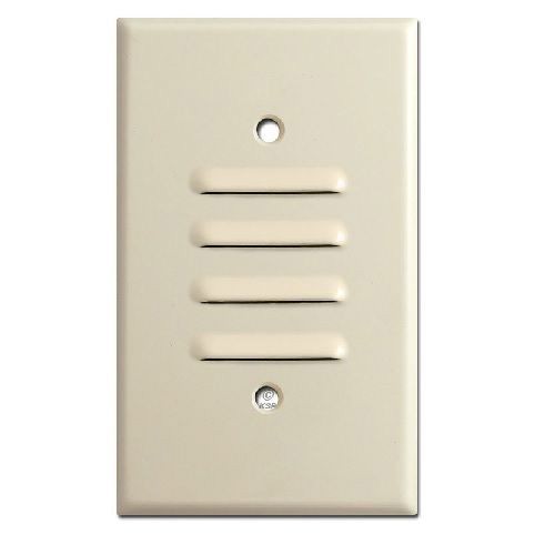 Mulberry 84630 Standard Louver Wallplate, 1 Gang, 4-1/2 in H x 2-3/4 in W, Cold Rolled Steel, Ivory