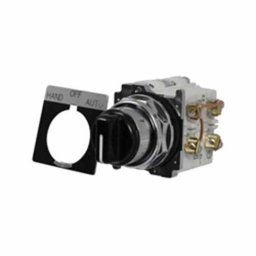 10250T22KB-POPEATON 10250T22KB-POP Assembled Heavy Duty Non-Illuminated Selector Switch, 30.5 mm, 1NO Contact, Maintained Operator, Black