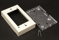 Data-Spec SheetWiremold® V5748S Shallow Switch and Receptacle Box, 4-5/8 in L x 2-7/8 in W x 15/16 in H, Steel, Ivory/White