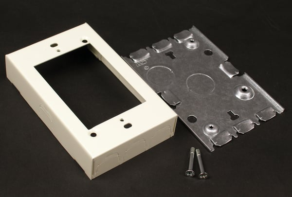 Data-Spec SheetWiremold® V5748S Shallow Switch and Receptacle Box, 4-5/8 in L x 2-7/8 in W x 15/16 in H, Steel, Ivory/White