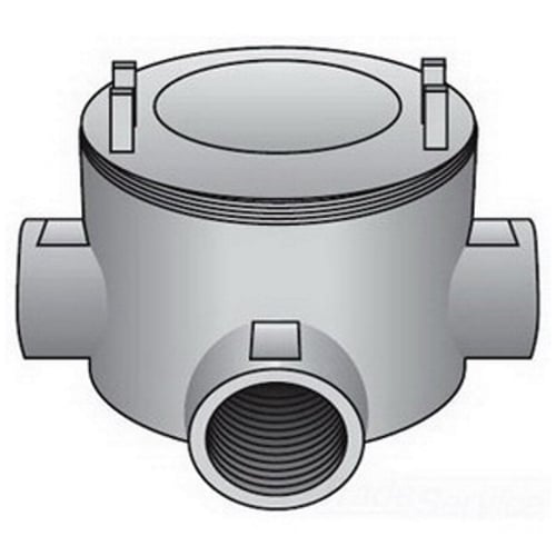 Data-Spec SheetO-Z/Gedney GUAT-75 Dust-Ignitionproof Explosionproof Conduit Outlet Box, 3/4 in, 3 in Cover Opening, 15 cu-in, Aluminum Enamel/Zinc Electroplated