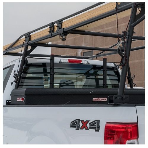 WEATHER GUARD® 1059-52-01 Full Size Truck Rack Ladder Cab Protector, Powder Coated, For Use With 1275-52-02 Full Size Steel Truck Rack, Steel, Matte Black