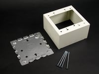 Data-Spec SheetWiremold® V5744-2 2-Gang Extra Deep Device Box, 4-3/4 in L x 4-3/4 in W x 2-3/4 in H, Steel, Ivory/White