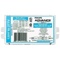 Philips Advance ICF2S18H1LDK Electronic Compact Fluorescent Ballast, CFQ18W/G24Q Lamp, 18 W, 120 to 277 VAC, Programmed