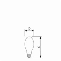 281246Philips 281246 Metal Halide Lamp, 250 W, EX39 Exclusionary Mogul HID Metal Halide Lamp, ED28 Shape, 16500 Lumens