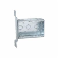 686RACO® 686 Multi-Device Switch Box, Steel, 47.8 cu-in, 3 Gangs, 2 Outlets, 22 Knockouts