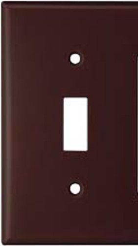 EATON Arrow Hart™ Eaton Wiring Devices 2034B-BOX 2000 Mid-Sized Toggle Switch Wallplate, 1 Gangs, 4.87 in H x 3.12 in W, Thermoset, Brown