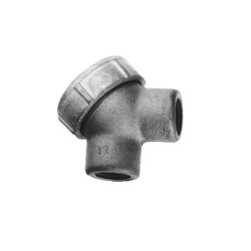 Crouse-Hinds Condulet® LBY45 Service Entrance Pulling Elbow, 1-1/4 in Trade, 90 deg, Feraloy® Iron Alloy, Aluminum Acrylic Painted/Electro-Galvanized