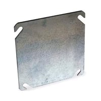 RACO 752 Square Cover, 4 in, Flat, Blank