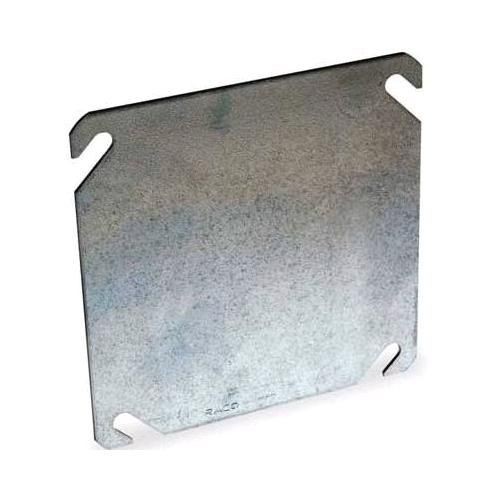 RACO 752 Square Cover, 4 in, Flat, Blank