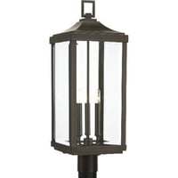 Progress Lighting® Design Series™ P540004-020 GibbesStreet Classic/Farmhouse Pre-Wired Traditional Post Lantern, 60 W, E12 Candelabra Incandescent Lamp