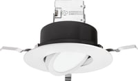 6JBK ADJ 30K 90CRI MW M6Lithonia Lighting® OneUp™ 6JBK ADJ 30K 90CRI MW M6 Adjustable Dimmable Direct Wire Round Recessed Downlight, Static LED Lamp, 4-7/8 in Ceiling Opening, 120 VAC, Steel Housing