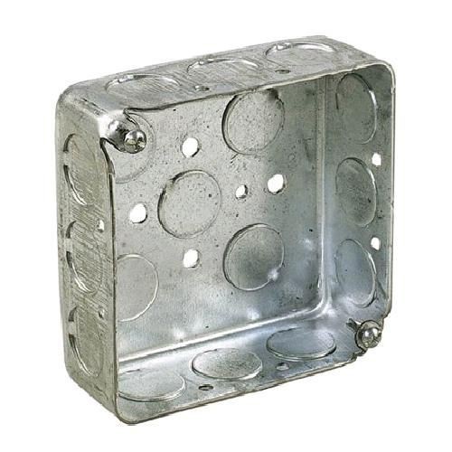 Crouse-Hinds Thepitt® TP410 Drawn Outlet Box, Steel, 21 cu-in Capacity, 17 Outlets, 17 Knockouts, 4 in W x 2-1/2 in D x 4 in H