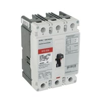 EATON HFD3050L C Series Type HFD Molded Case Circuit Breaker, 600 VAC/250 VDC, 50 A, 100 kAIC at 240 VAC/65 kAIC at 480 VAC Interrupt, 3 Poles, Fixed Thermal/Fixed Magnetic Trip