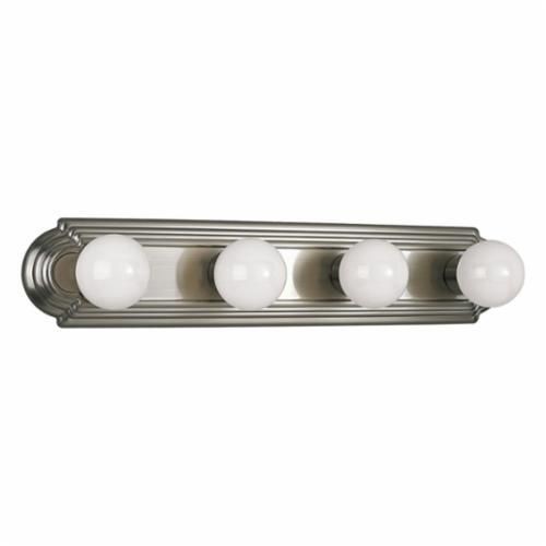 P3025-09Progress Lighting® P3025-09 Broadway Bath and Vanity Light, (4) G40 Incandescent Lamp, 120 VAC, Nickel Plated Housing