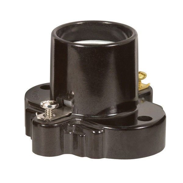 90-1113SATCO® 90-1113 Lamp Receptacle With Set Screw and Mounting Holes, 660 W Lamp, 250 VAC, Candelabra Lamp