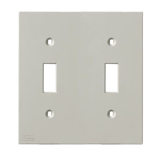 PREMISE WIRING KP2 2-Gang Non-Metallic Standard Faceplate With (2) Toggle Opening, For Use With PolyTrak® Pre-Wired Raceway, Boxes, Off-White