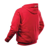 302R-20XLMilwaukee® M12™ 302R-202X Insulated Heated Hoodie, 2XL, Red, Cotton/Brushed Tricot Lining/Polyester, 46 to 48 in Chest, Resists: Water and Wind