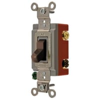 Wiring Device-Kellems HBL® HBL1223 3-Way Extra Heavy Duty General Purpose Standard Toggle Switch, 120/277 VAC, 20 A, 5540 W, 2-Position/SPDT