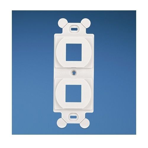 Panduit® NetKey® NK2106MFEI Flat Module Adapter Frame, 1 Gangs, 2 Ports, ABS, Electric Ivory, For Use With Keystone Module