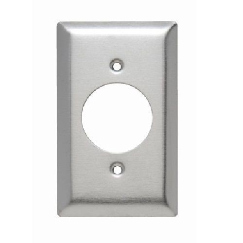 Pass & Seymour® SS721 Standard Wallplate, 1 Gangs, 7 in H x 2-3/4 in W, 302 Stainless Steel