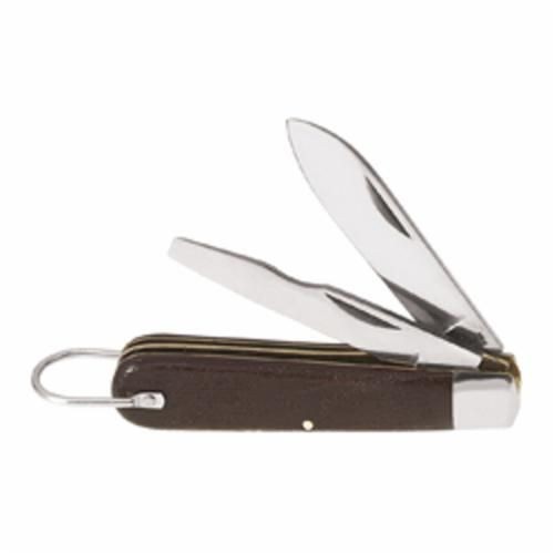 1550-2Klein® 1550-2 2-Blade Lockable Pocket Knife, Carbon Steel Standard Spear Point Screwdriver-Tip Blade, 2-1/2 in L Blade