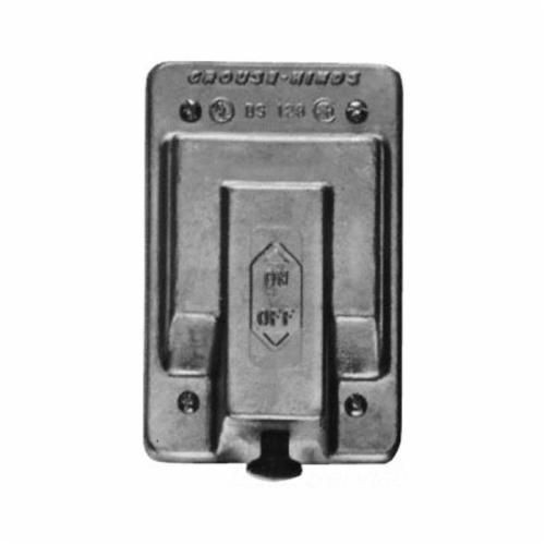 DS128EATON DS128 Snap Switch Cover, 6.13 in L x 1.28 in W x 2.97 in D, Cast Aluminum