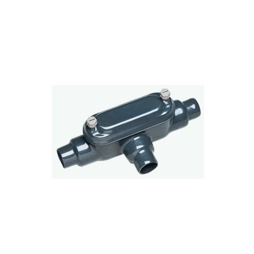 Robroy RedH2OT® PRHTB18 Type TB Conduit Body With Cover, 1/2 in Hub, Form 8 Form, Steel, PVC Coated