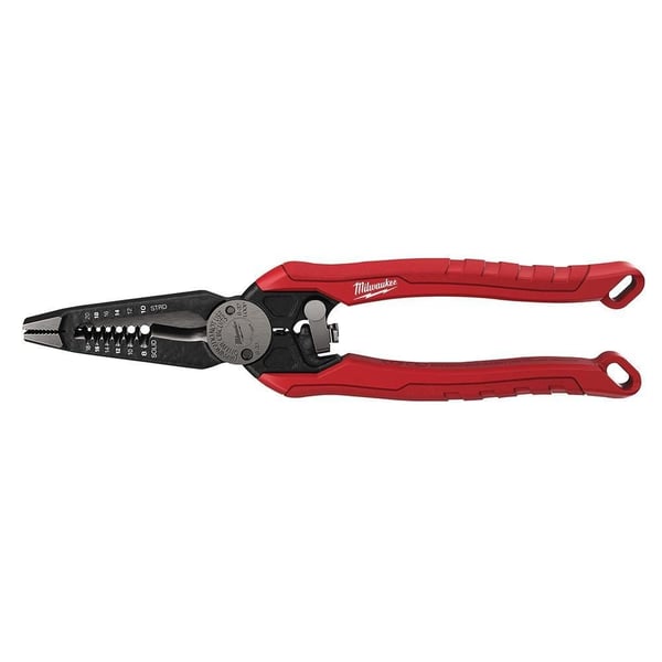 48-22-3078Milwaukee® 48-22-3078 7-In-1 High Leverage Lineman Combination Plier, 18 to 8 AWG Solid/20 to 10 AWG Stranded THK Max Wire, 0.45 in Steel Jaw