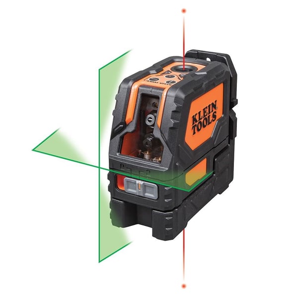 93LCLGKlein® 93LCLG Self-Leveling Laser Level, 50 deg Horizontal, 50 deg Vertical Measuring, +/-3/32 in per 33 ft Vertical and Horizontal Beams, +/-1/8 in per 33 ft Plum Spot Accuracy, Alkaline Battery, ABS Housing
