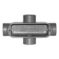 Crouse-Hinds X37 CG Conduit Body, 1 in Hub, 7, Feraloy® Iron Alloy, Electro-Galvanized