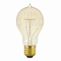 SATCO® S2412 Decorative Dimmable Vintage Incandescent Lamp, 40 W, E26 Medium Incandescent Lamp, A19 Shape, 130 Lumens Initial