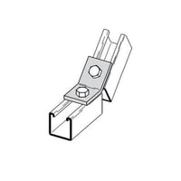 EATON B-Line B324ZN Open Short Angle, 2 Holes, 22.5 deg Bend, Steel