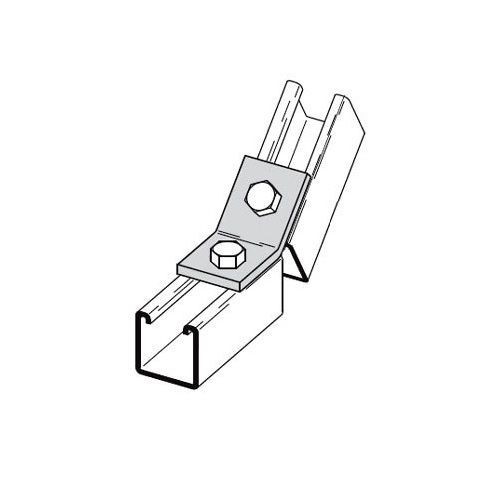 EATON B-Line B324ZN Open Short Angle, 2 Holes, 22.5 deg Bend, Steel