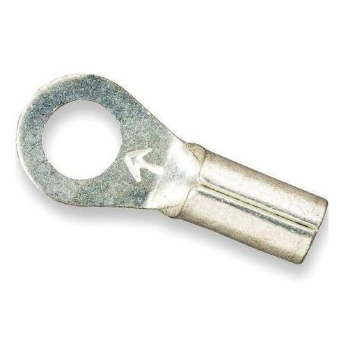 3M™ Scotchlok™ 051128-58698 Non-Insulated Standard Ring Terminal, 6 AWG Conductor, 1.14 in L, Brazed Seam Barrel, Copper