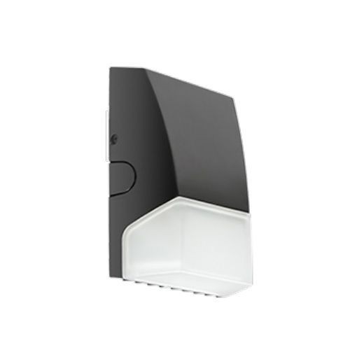 RAB BRISK12Y Low Profile Standard Wallpack, LED Lamp, 14 W Fixture, 120/208/240/277 VAC, Bronze Housing