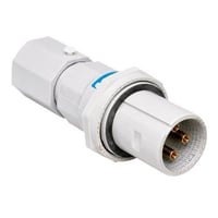 NPJ3484Crouse-Hinds Arktite® NPJ3484 Grounding Style 2 Heavy Duty Watertight Mating Plug, 600 VAC/250 VDC, 30 A, 4 Poles, 3 Wires, Gray