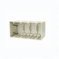 SB-4SLIDERBOX® SB-4 Electrical Box, 74.8 cu-in, 4 Gangs, 8 Outlets, 2 Knockouts, Polycarbonate