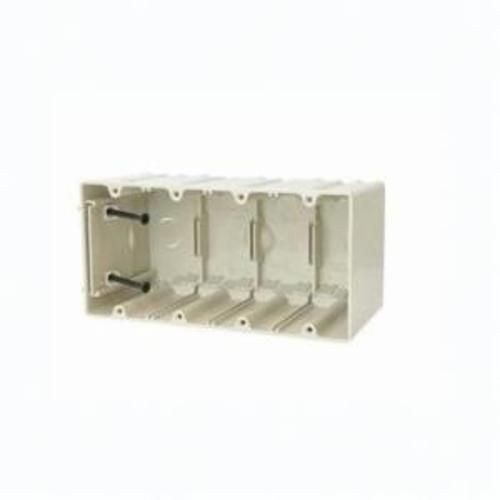 SB-4SLIDERBOX® SB-4 Electrical Box, 74.8 cu-in, 4 Gangs, 8 Outlets, 2 Knockouts, Polycarbonate