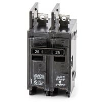 Siemens BQ2B025 Type BQ Low Voltage Molded Case Circuit Breaker, 120/240 VAC, 25 A, 10 kA Interrupt, 2 Poles, Thermal/Magnetic Trip