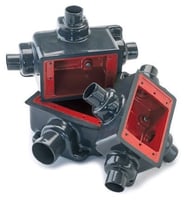 PRFD3Robroy RedH2OT® PRFD3 FD Series Deep Conduit Device Box, 1 in Trade, 1 Gang, Steel, PVC Coated