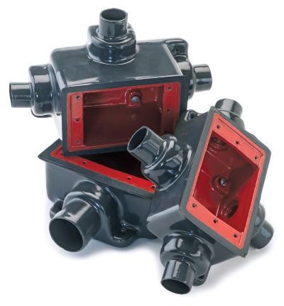 PRFD3Robroy RedH2OT® PRFD3 FD Series Deep Conduit Device Box, 1 in Trade, 1 Gang, Steel, PVC Coated