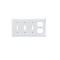 Pass & Seymour® Sierraplex® SP38 Standard Combination Wallplate, 3 Gangs, Brown, 5 in, Thermoplastic