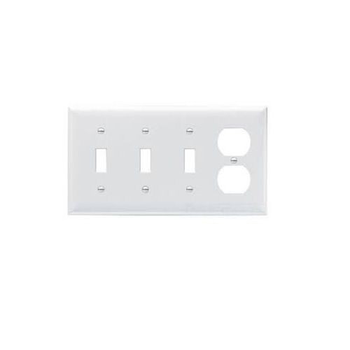 Pass & Seymour® Sierraplex® SP38 Standard Combination Wallplate, 3 Gangs, Brown, 5 in, Thermoplastic