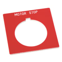 800H-W378Allen-Bradley, 800H-W378, 800H Legend Plate, Standard, PUSH TO STOP, Red