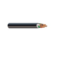 WRD4/5Portable Power Cable, Type W Round, Annealed Stranded Copper, 5 Conductors, 4 AWG, Black