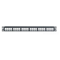 NKPP24FMYPanduit® NetKey® NKPP24FMY Flat Modular Patch Panel, 24 Ports, Category 6, Stainless Steel