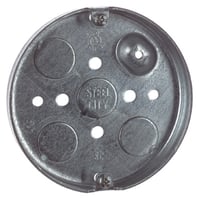 Steel City® 56111 Ceiling Fan Box, Steel, 6 cu-in Capacity, 1 Outlets, 4 Knockouts, 1/2 in D