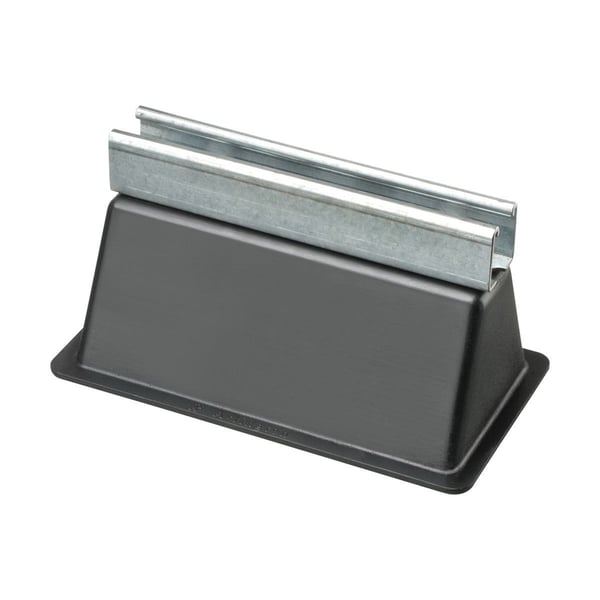 RTS4Arlington Roof Topper™ RTS4 Rooftop Support, 4 in L x 6 in W, For Use With Circular/Raise Conduit and 4 in Off Roof Surface Raceway, Plastic