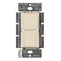 Maestro® MA-L3S25-LA Dual Digital Fade Dimmer, 120 VAC, 2.5 A, 1 Poles, On/Off Operation, Light Almond